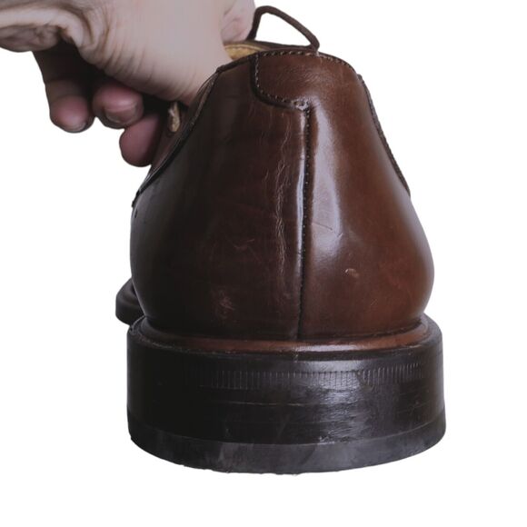 Mezlan Fiore Men's 9.5W Black Leather Split Toe Derby Dress Shoes Made in Spain - Picture 13 of 16